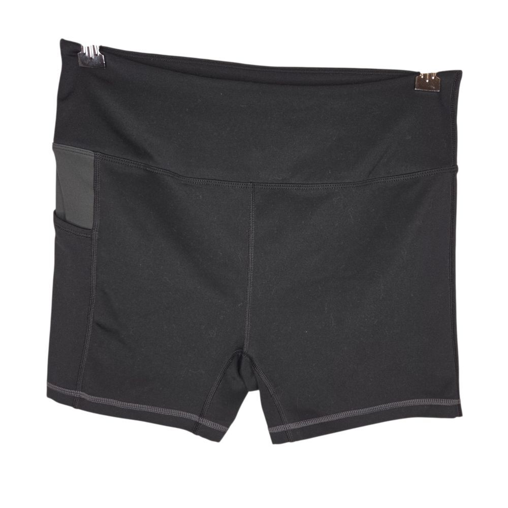 Nike Women's Black High-Waist Active 4" Bike Booty Medium Shorts w/ Side Pockets